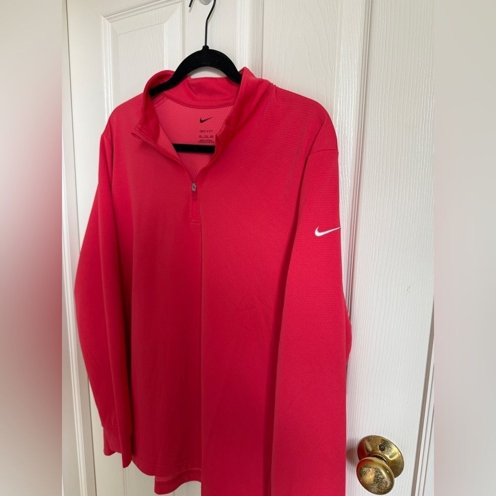 Nike Womens Dri Fit UV Victory Womens 1/4 Zip Red Pullover Size XXL - Picture 6 of 7